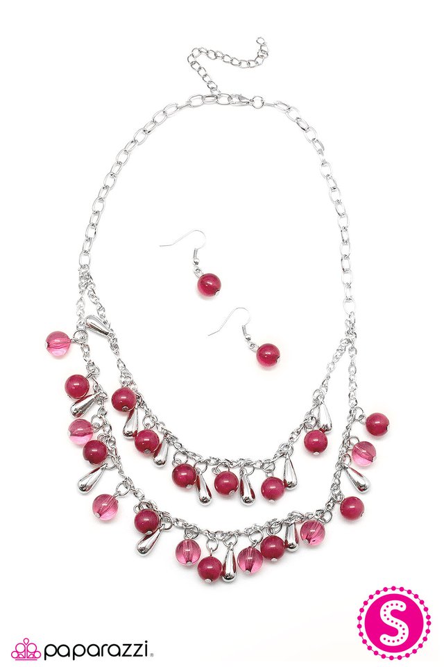 Paparazzi ♥ Stop, Drop, and Roll - Pink ♥ Necklace