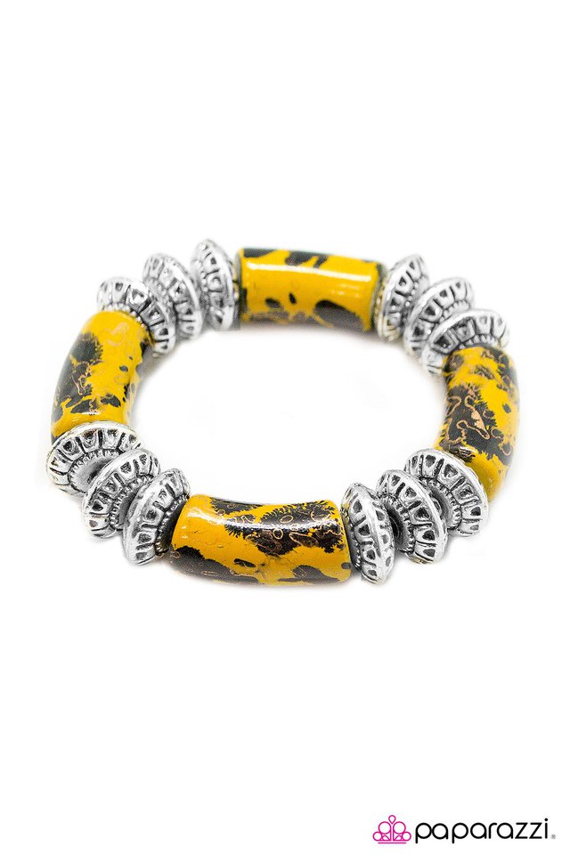 Paparazzi ♥ Rocky Road - Yellow ♥ Bracelet