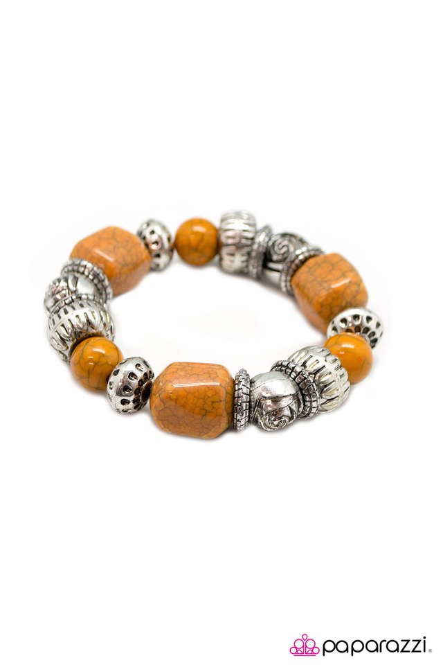 Paparazzi ♥ Rocky Steady - Yellow ♥ Bracelet