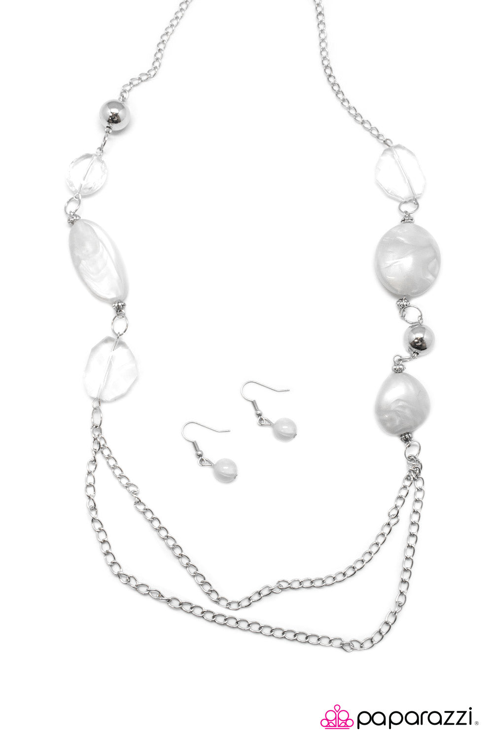 Paparazzi ♥ Cast In Stone - White ♥ Necklace