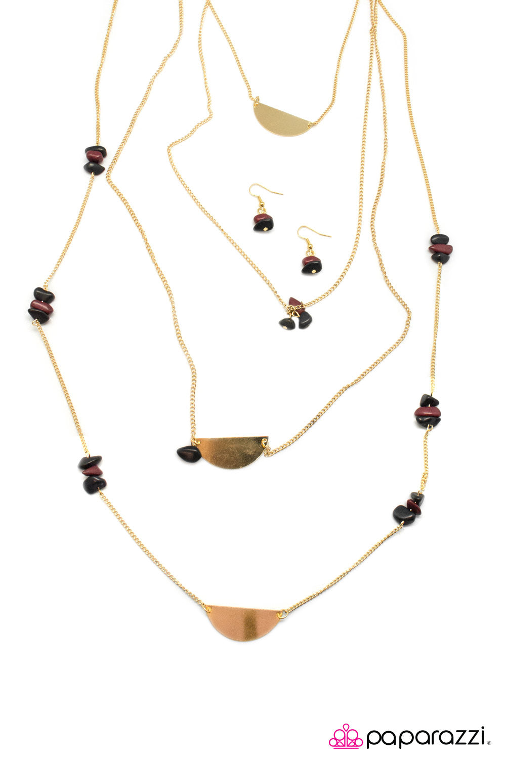 Paparazzi ♥ Back to the Stone Age - Red ♥ Necklace
