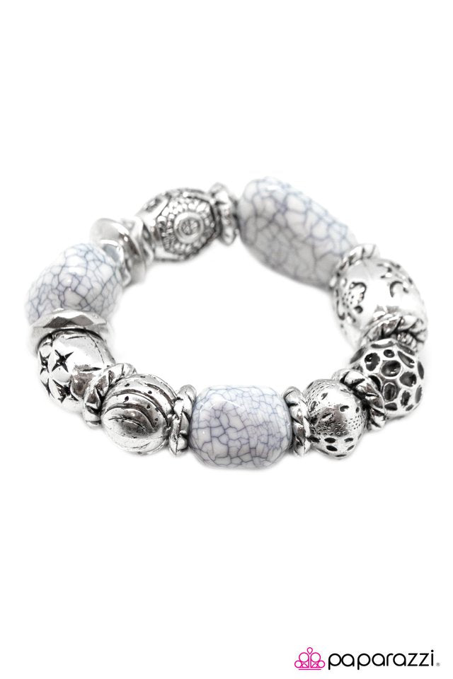 Paparazzi ♥ In Other Words... - White ♥ Bracelet