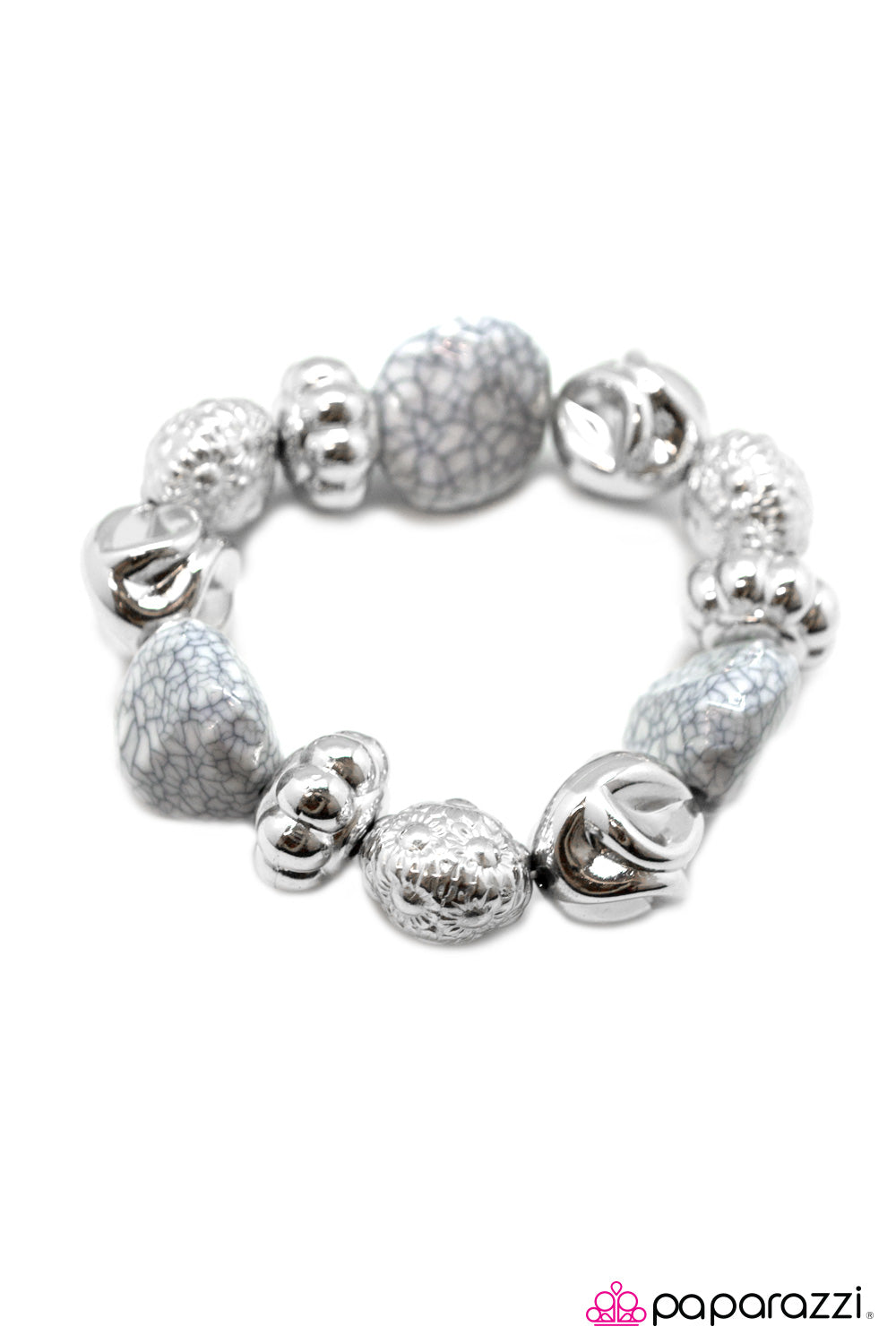 Paparazzi ♥ Ready To Rock? - White ♥ Bracelet