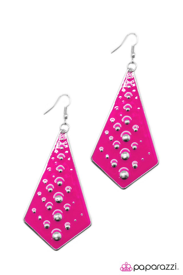 Paparazzi ♥ She-Ra - Pink ♥ Earrings