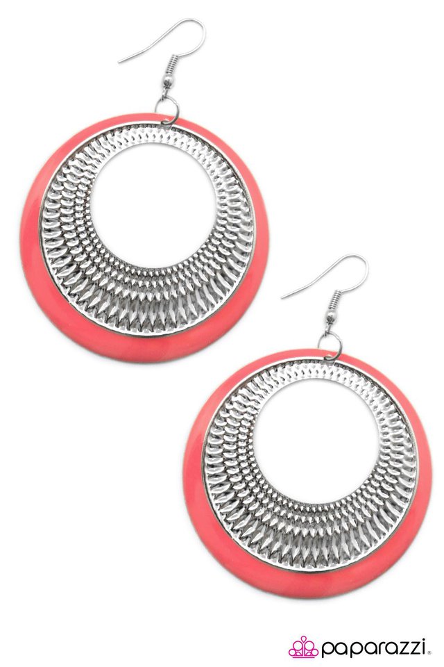 Paparazzi ♥ Waiting for Forever - Coral ♥ Earrings