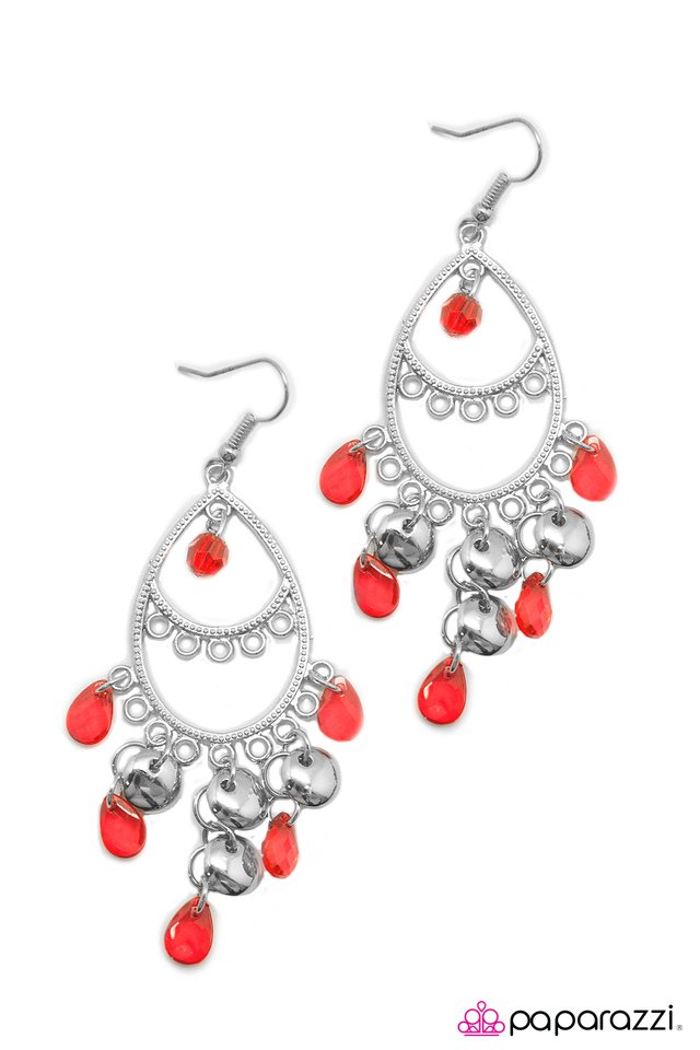 Paparazzi ♥ The Girly Girl - Red ♥ Earrings