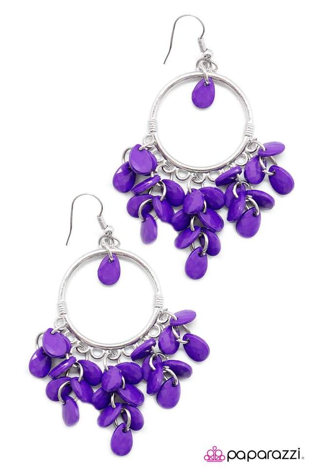 Paparazzi ♥ Frame of Mind - Purple ♥ Earrings