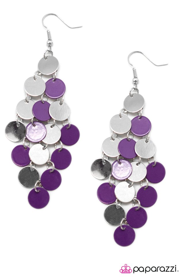 Paparazzi ♥ Funky Town - Purple ♥ Earrings