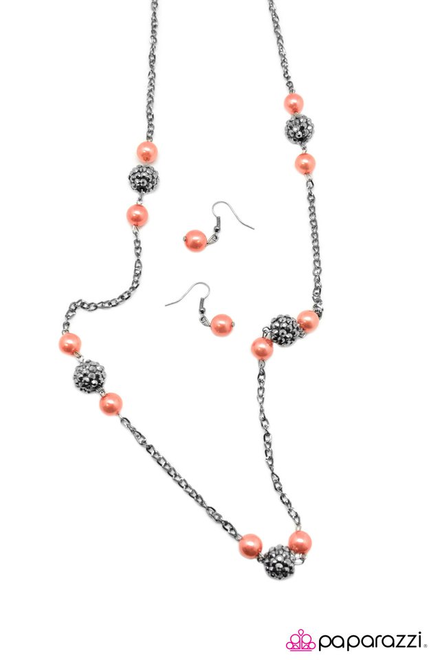Paparazzi ♥ The Rocker - Orange ♥ Necklace