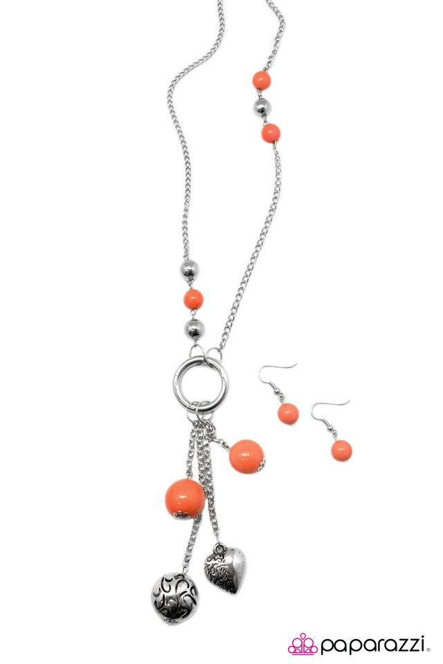 Paparazzi ♥ Part Of The Movement - Orange ♥ Necklace