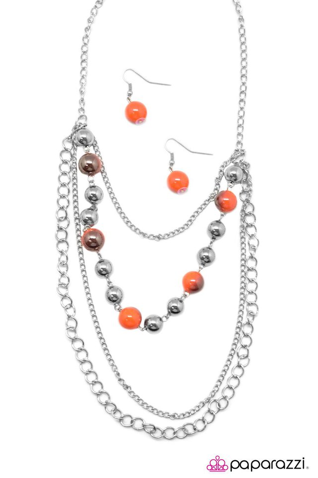 Paparazzi ♥ Betwixt - Orange ♥ Necklace
