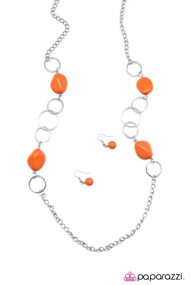 Paparazzi ♥ Less Is More - Orange ♥ Necklace