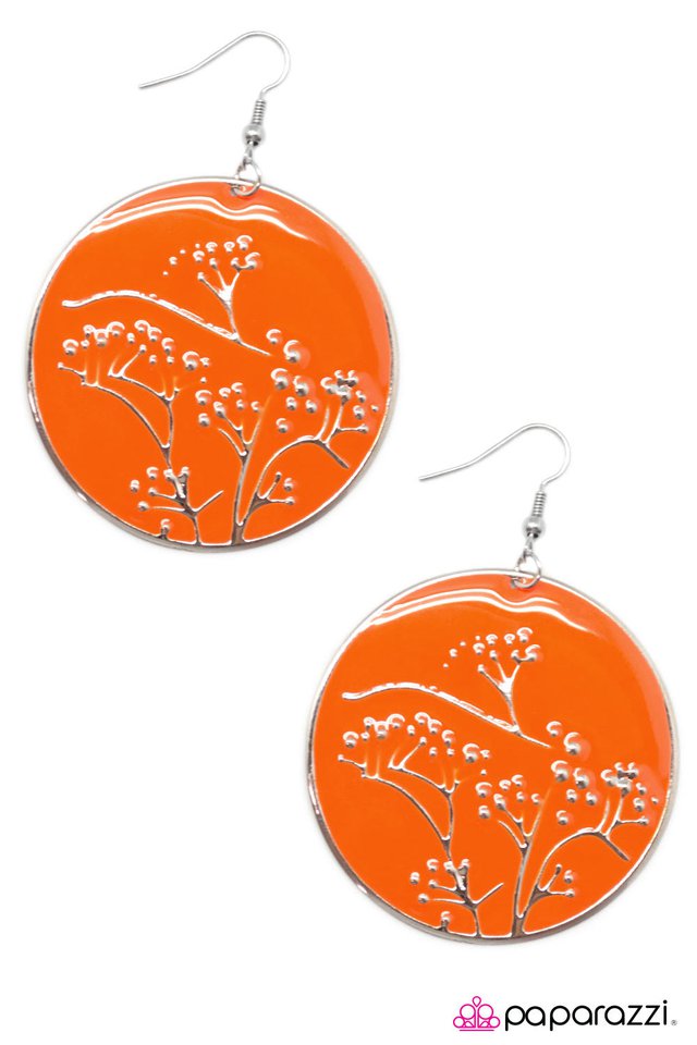 Paparazzi ♥ Money Doesnt Grow On Trees - Orange ♥ Earrings