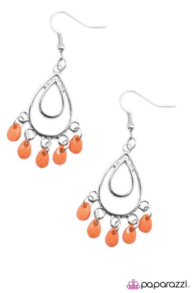Paparazzi ♥ Bahama Mama - Orange ♥ Earrings
