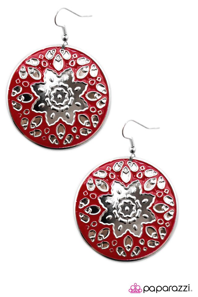 Paparazzi ♥ All Things Bright and Beautiful - Red ♥ Earrings