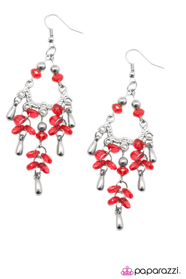 Paparazzi ♥ To the Dance Floor! - Red ♥ Earrings