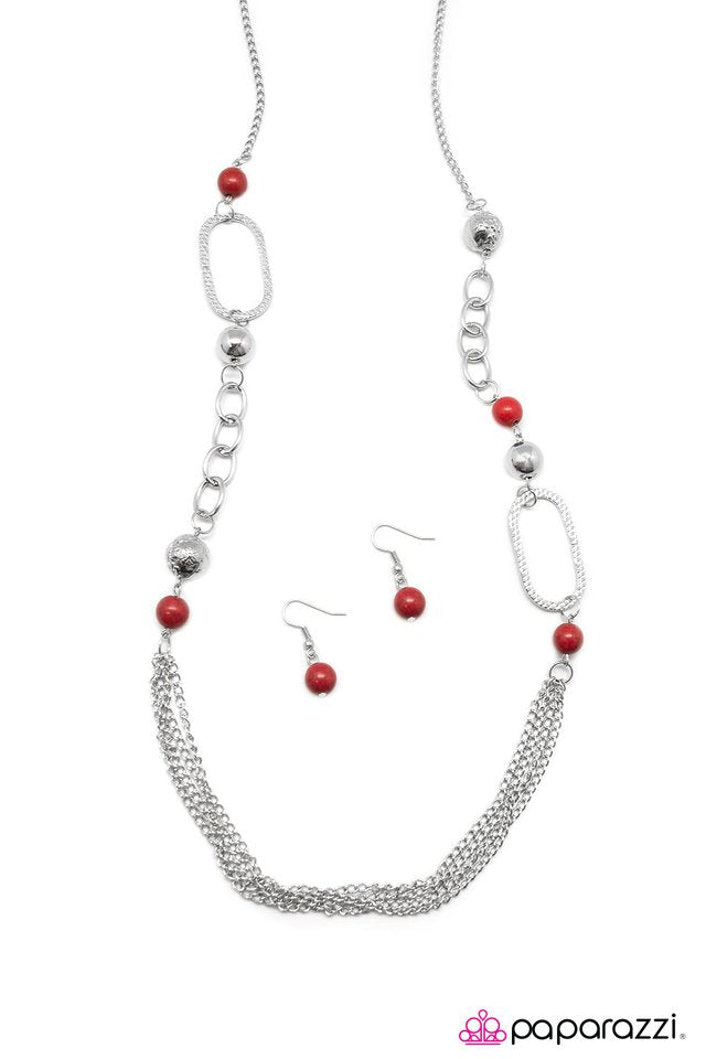 Paparazzi ♥ The Start of Something Beautiful - Red ♥ Necklace