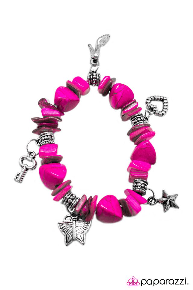 Paparazzi ♥ Caribbean Queen - Pink ♥ Bracelet