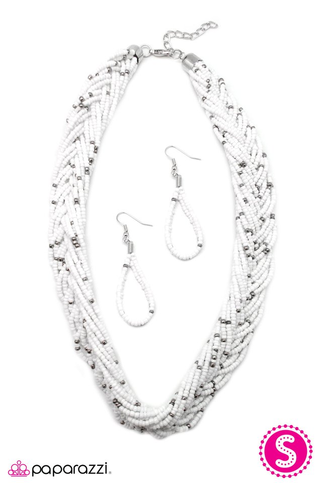 Paparazzi ♥ The Need For BEAD - White ♥ Necklace