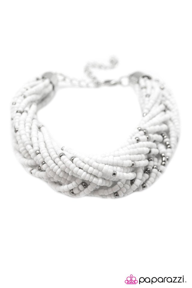 Paparazzi ♥ The BEAD of Light - White ♥ Bracelet