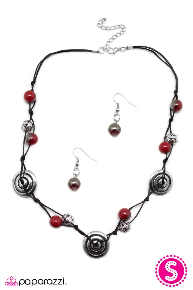 Paparazzi ♥ Take Aim - Red ♥ Necklace