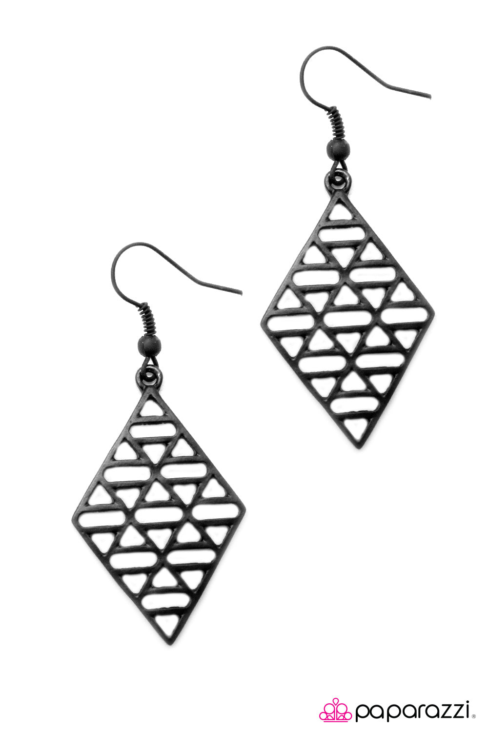 Paparazzi ♥ Deco Diamonds - Black ♥ Earrings