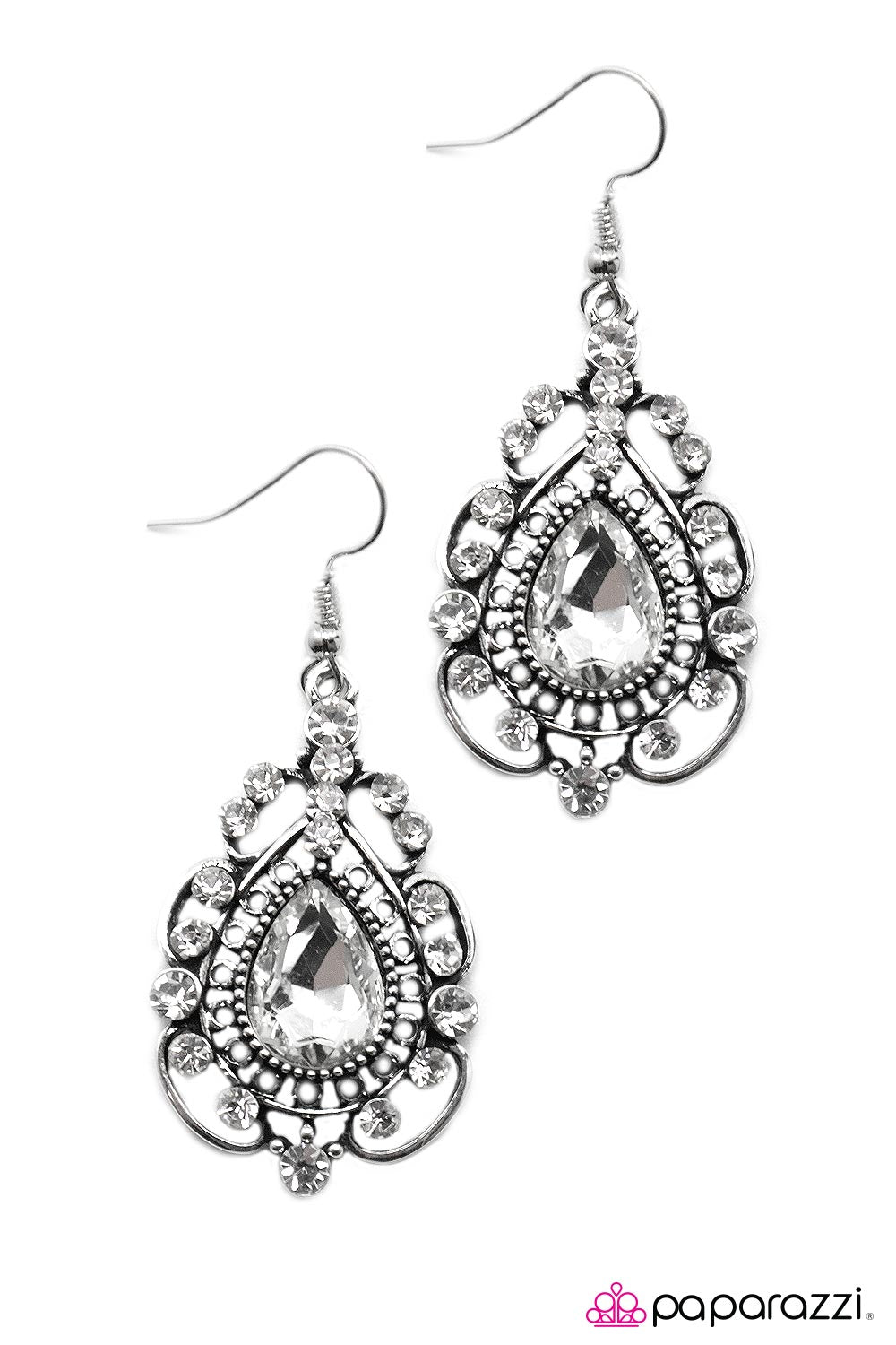 Paparazzi ♥ Dancing With The Stars - White ♥ Earrings