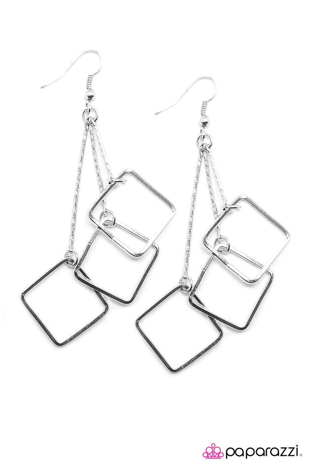 Paparazzi ♥ Be There or Be Square - Silver ♥ Earrings