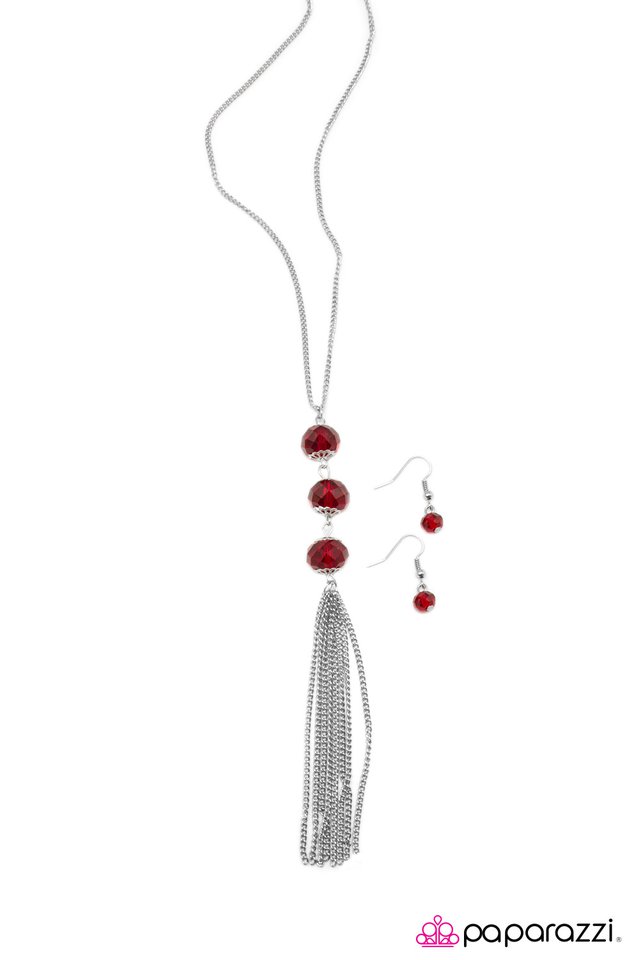 Paparazzi ♥ Where Theres Smoke, Theres Fire - Red ♥ Necklace