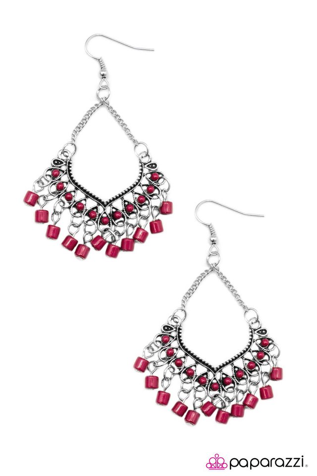 Paparazzi ♥ On A Magic Carpet Ride - Pink ♥ Earrings