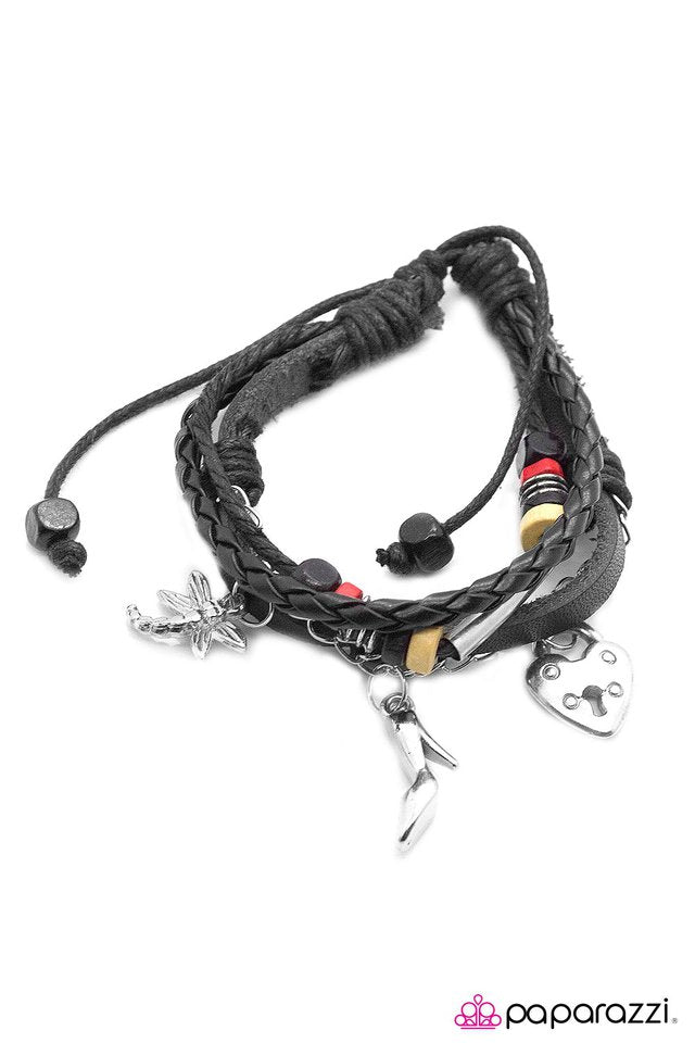 Paparazzi ♥ Hey, Hot Stuff - Black ♥ Bracelet