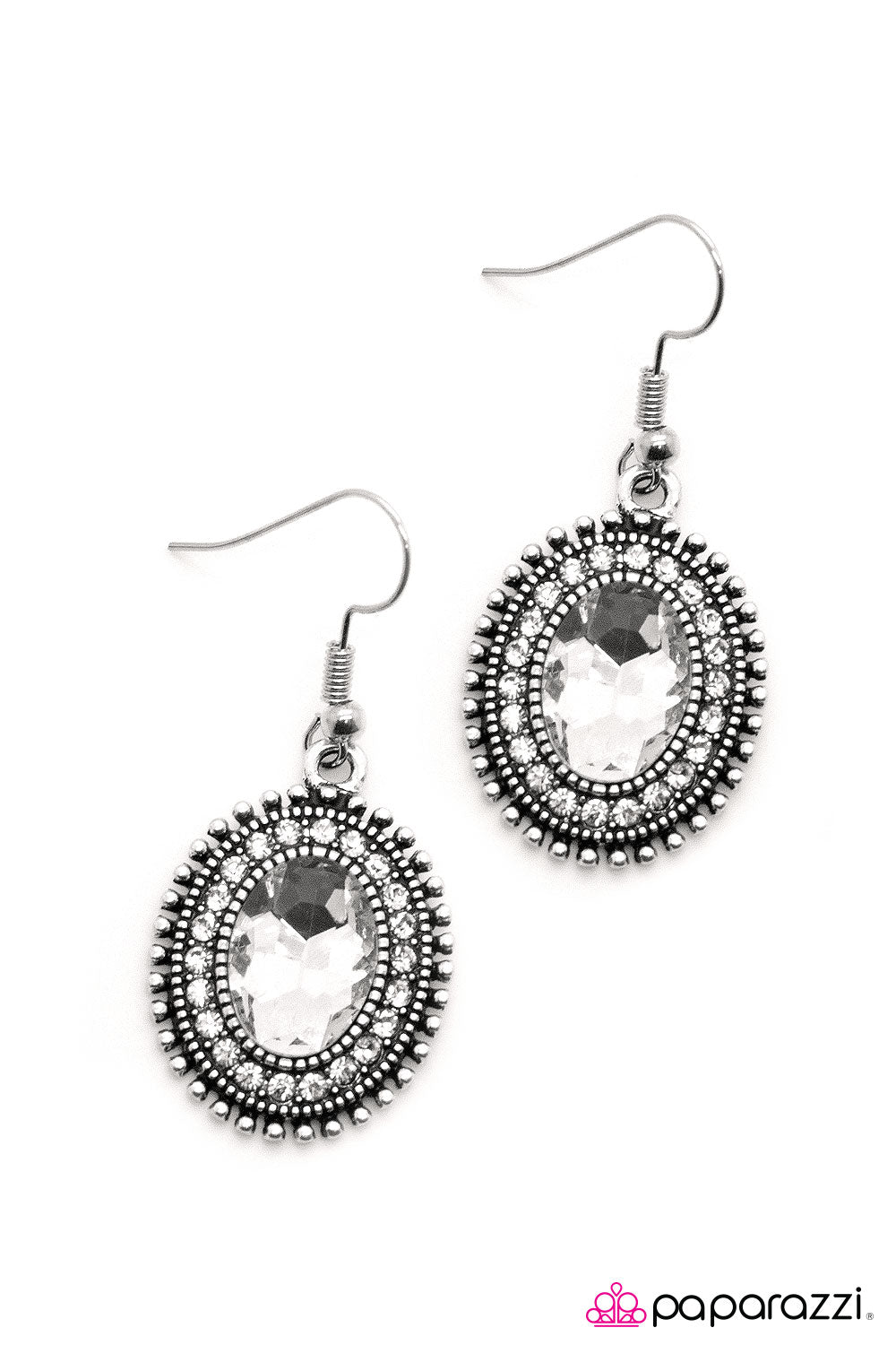Paparazzi ♥ XOXO - White ♥ Earrings