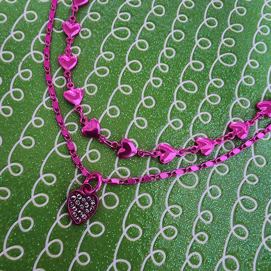 Paparazzi ♥ Cupid Combo - Pink ♥  Necklace