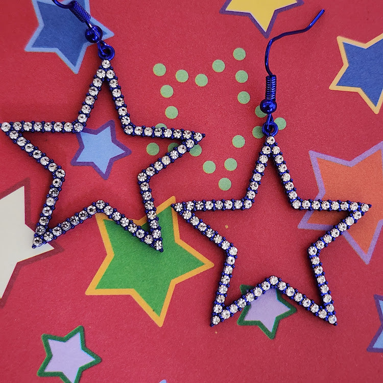 Paparazzi ♥ Streamlined Stars - Blue ♥  Earrings