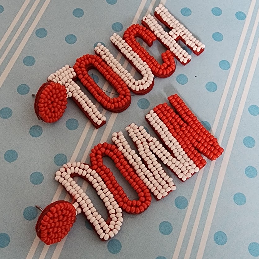 Paparazzi ♥ Touchdown Texture - Red ♥ Post Earrings – LisaAbercrombie