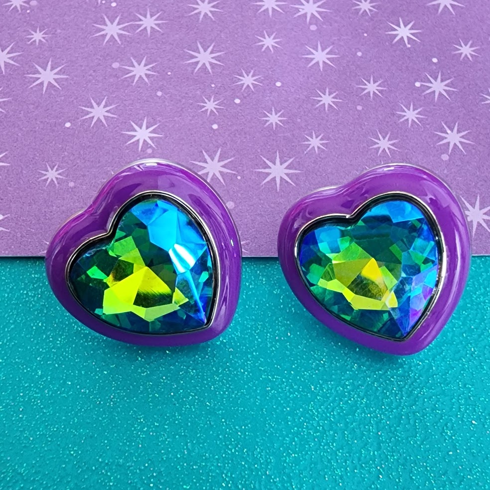 Paparazzi ♥ Heartfelt Haute - Purple ♥  Post Earrings