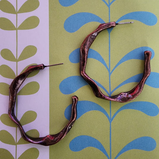 Paparazzi ♥ Coveted Curves - Copper ♥  Earrings