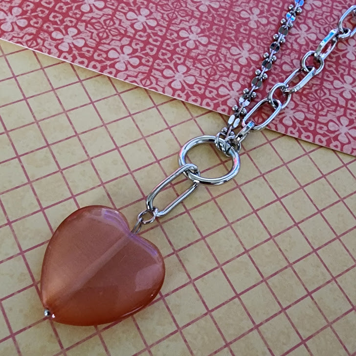 Paparazzi ♥ Definition of HEART - Orange ♥  Necklace
