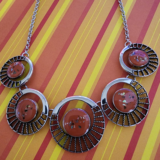 Paparazzi ♥ Elliptical Effervescence - Orange ♥  Necklace