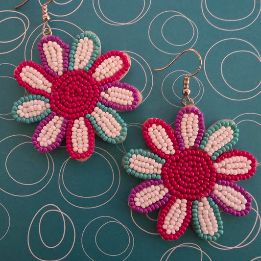 Paparazzi ♥ Decorated Daisies - White ♥  Earrings