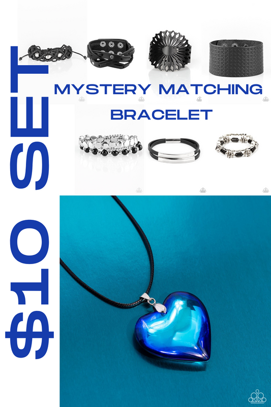 $10 Black Bracelet + Paparazzi ♥ Seize the Simplicity - Blue ♥  Necklace