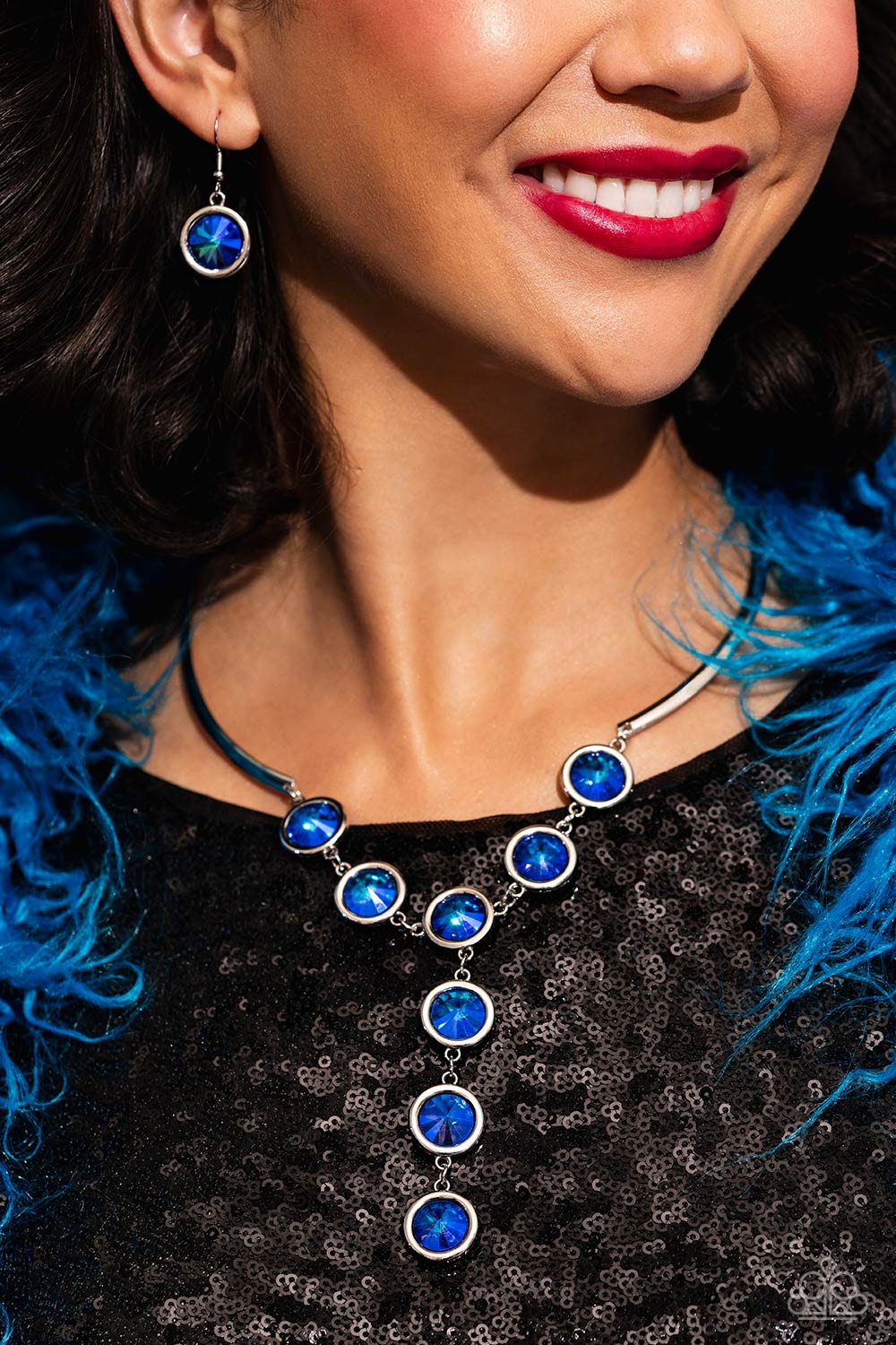 Paparazzi ♥ Cheers to Confidence - Blue ♥ Necklace – LisaAbercrombie