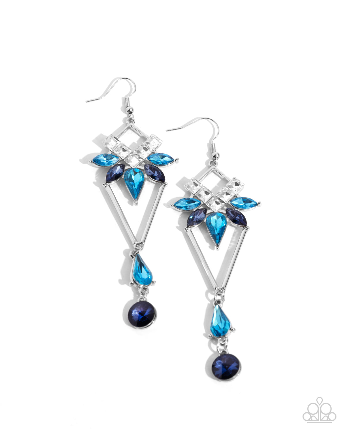 Shoulder Dusting Paparazzi ♥ Shoulder-Dusting Shimmer - Blue ♥ Earrings – LisaAbercrombie