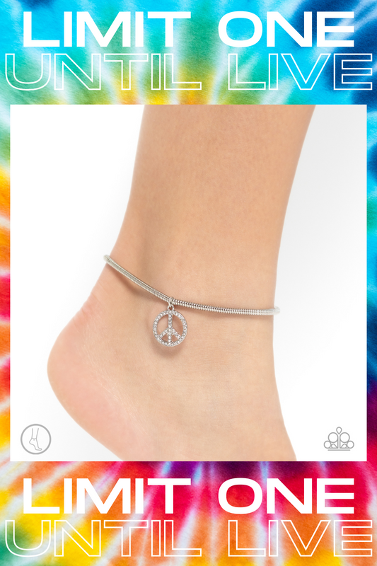 Paparazzi ♥ Pampered Peacemaker - White ♥  Anklet