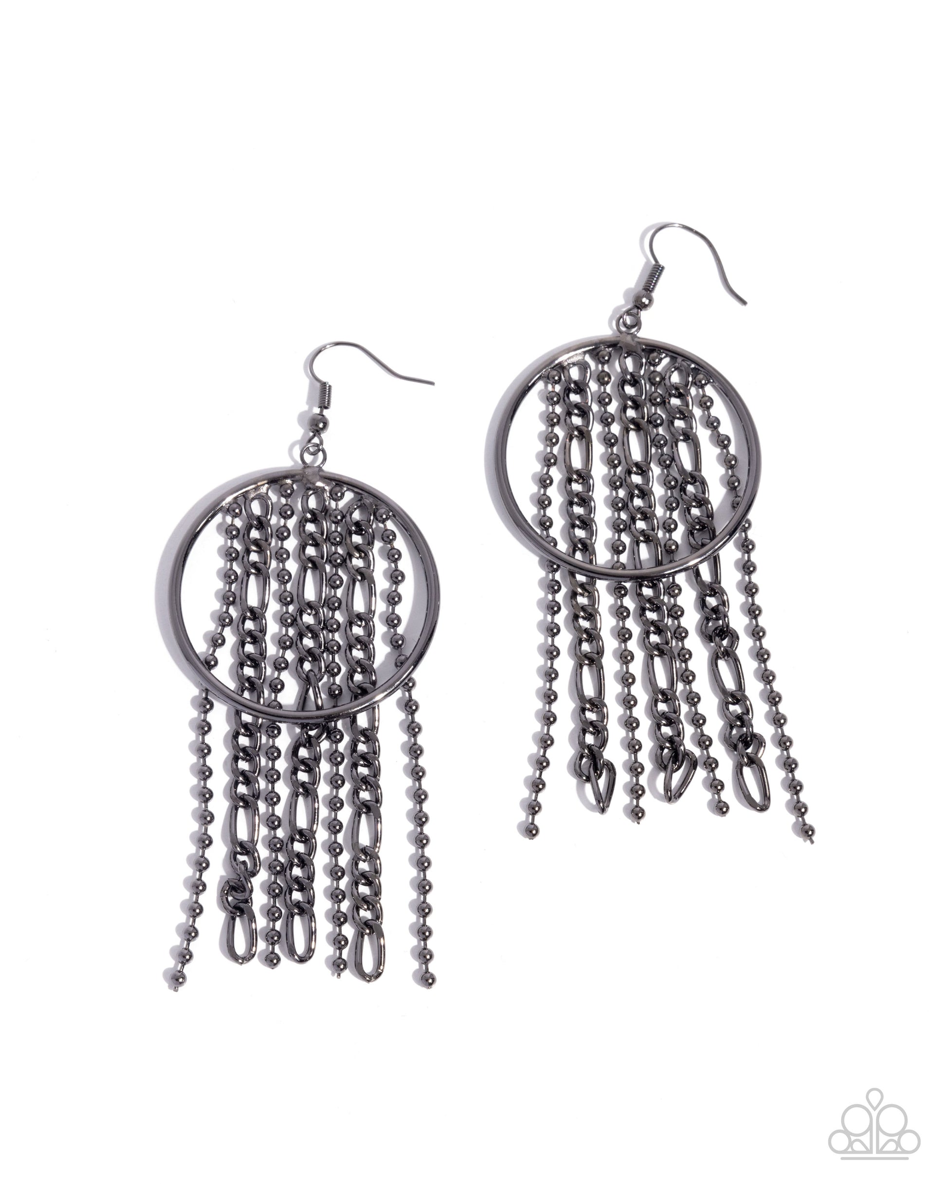 Laboriuso *Ordered 6/20* Paparazzi ♥ Laborious Lure - Black ♥ Earrings ...
