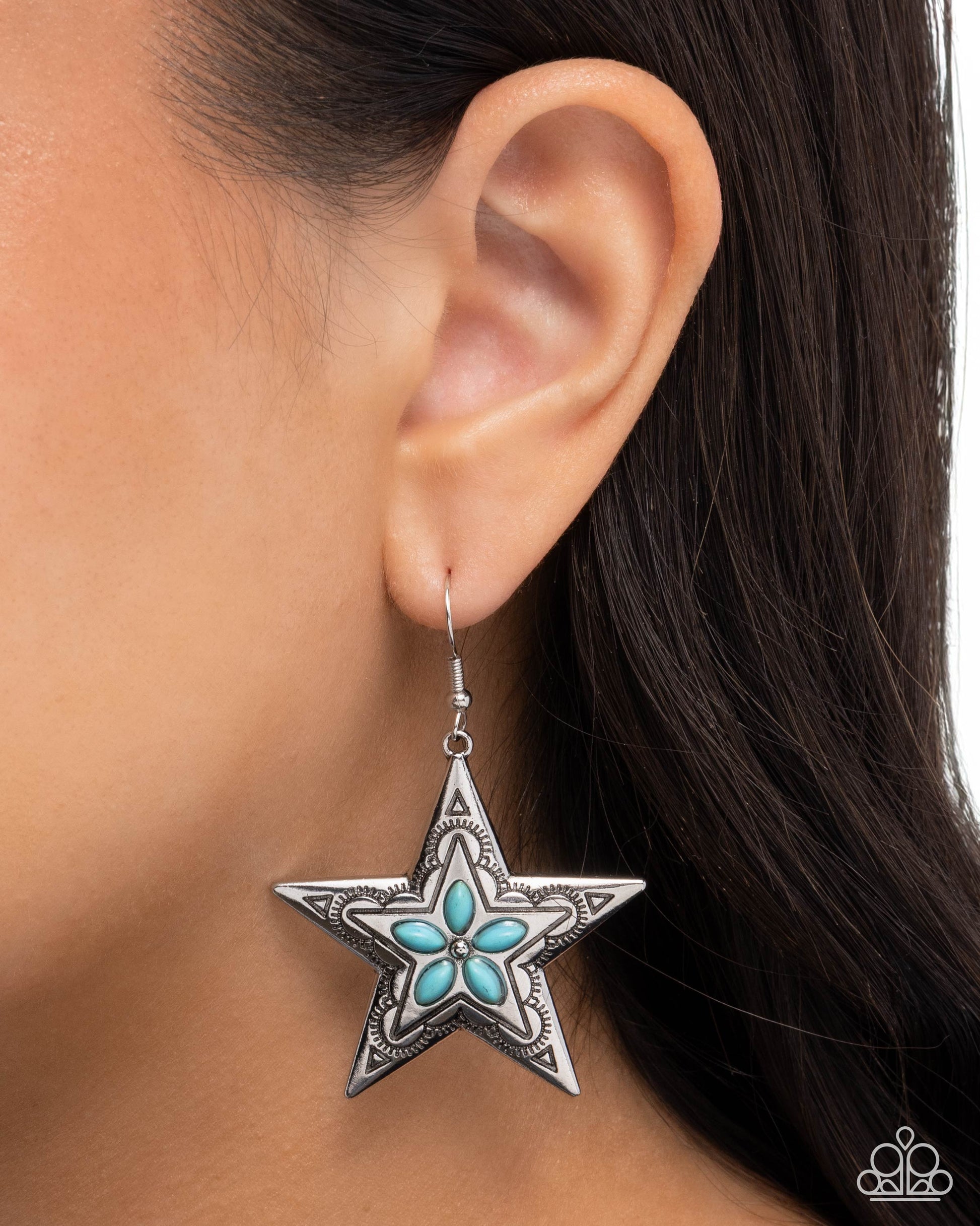 Paparazzi ♥ Sheriff Santa Fe - Blue ♥ Earrings – LisaAbercrombie