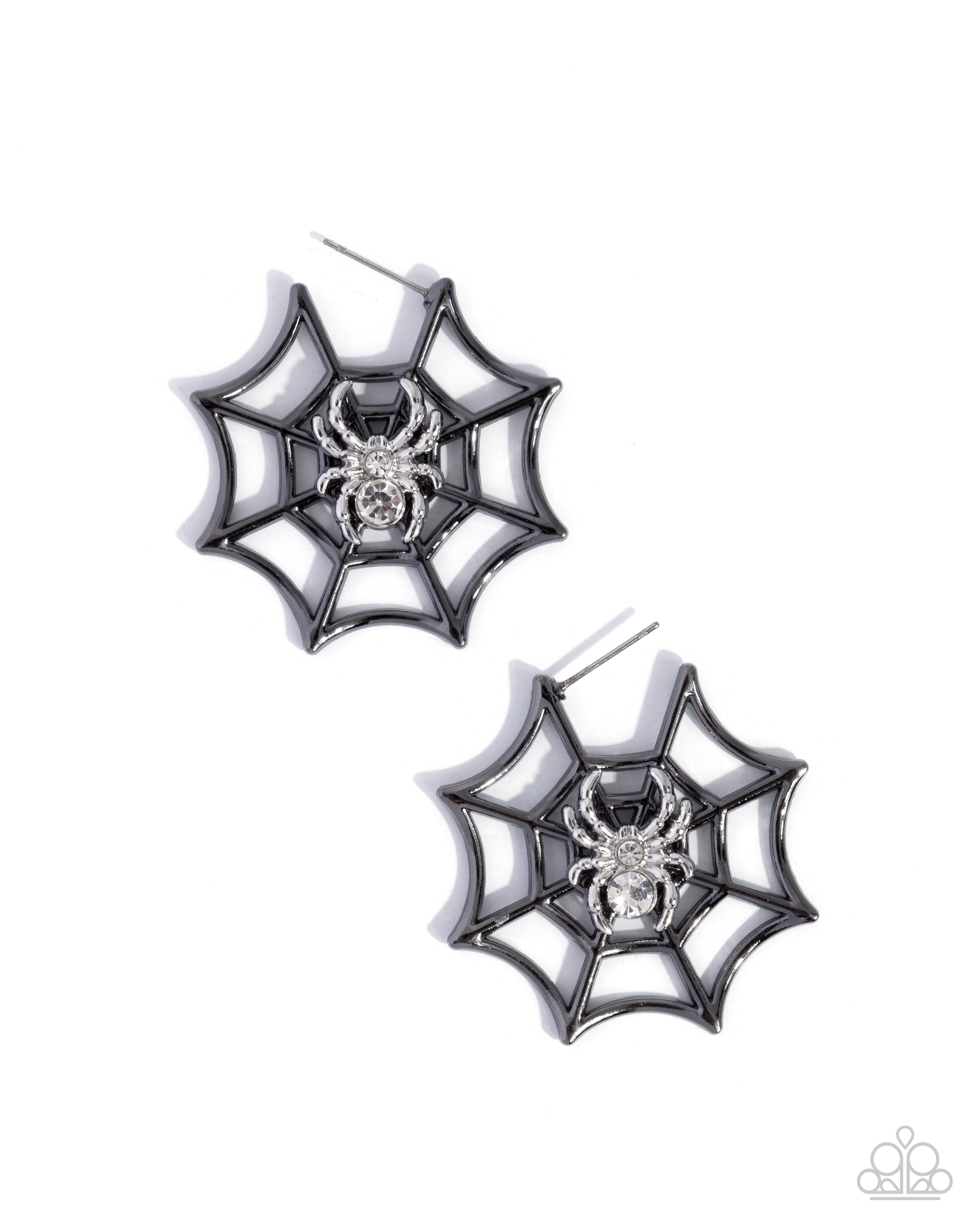 Paparazzi ♥ Spiderweb Showcase - Black ♥ Earrings – LisaAbercrombie