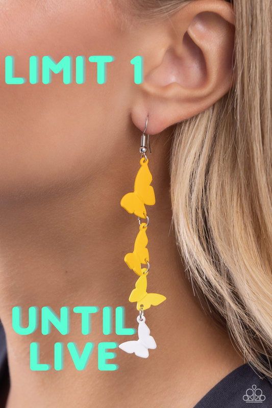 Paparazzi ♥ Haphazard Headliner - Yellow ♥  Earrings