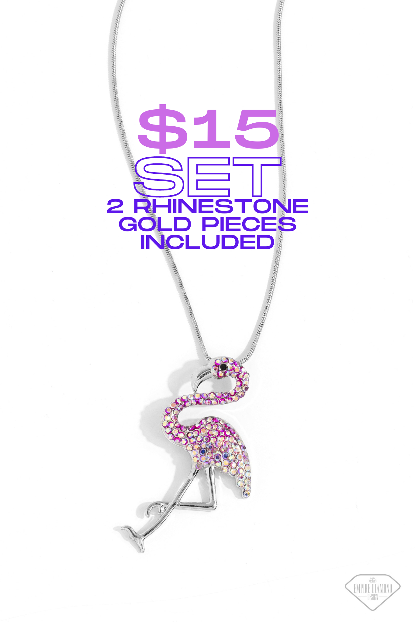 2pc Gold Set + Paparazzi ♥ Flamingo Finesse - Pink ♥  Necklace