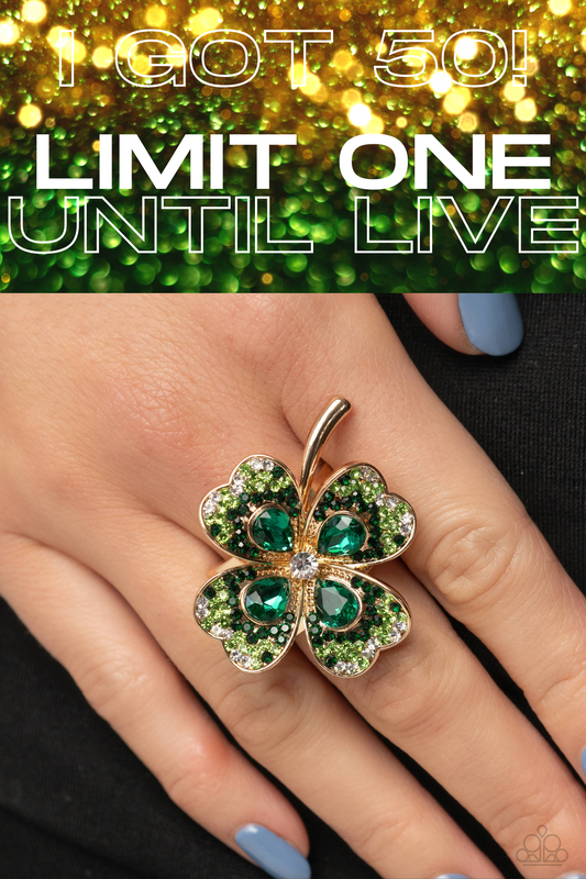 Paparazzi ♥ Four Leaf Fantasy - Green ♥  Ring